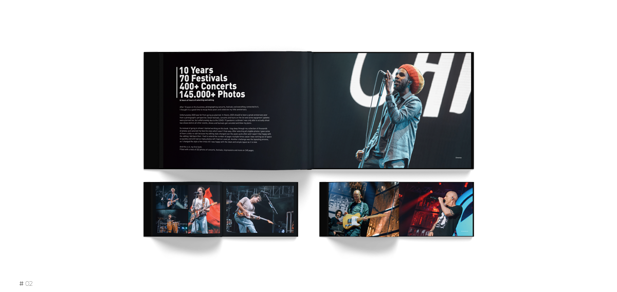 Bildband 2021 - Konzertfotografie - Das Buch zum Jubiläum - Ten Years of: Three Songs - No Flash - Rune Fleiter